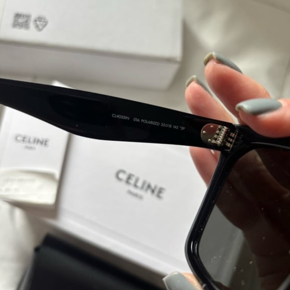 Celine Black Square Oversized Sunglasses - Picture 4 of 12